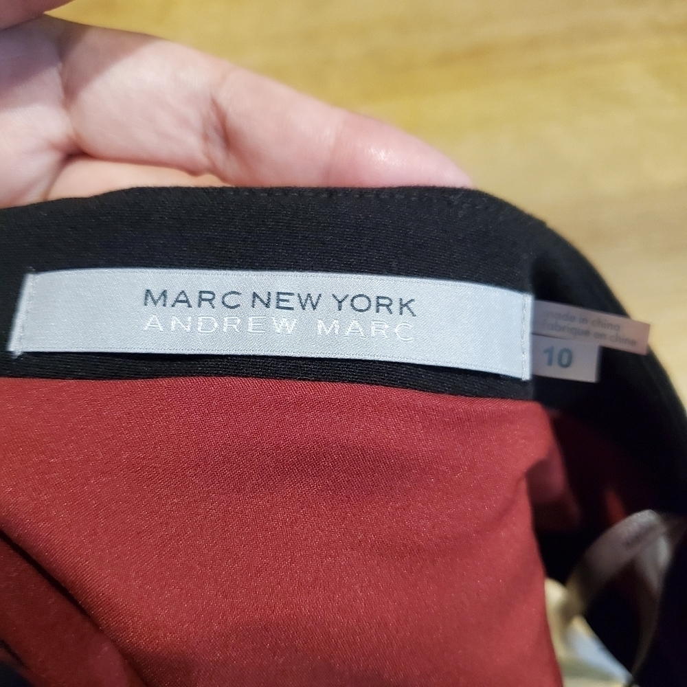 Marc New York Andrew Marc Black Fit & Flare Career Dress | Size 10 - Picture 5 of 9
